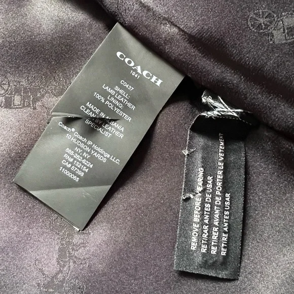 NEW COACH Espresso Lamb Leather Mahogany Snap Front Slit Midi Belt Skirt sz 0 - Picture 13 of 15